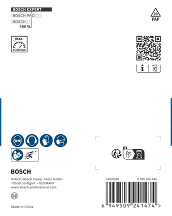 Cabezal de rectificado de carburo multimaterial Bosch Expert de 100 × 15 mm.